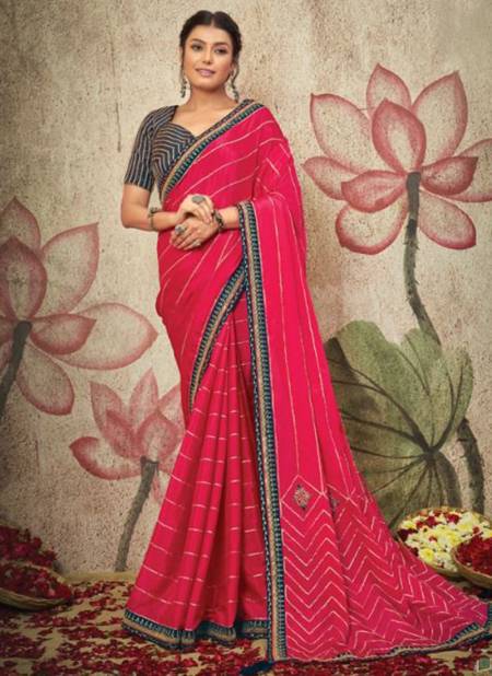 Dark Pink Colour NORITA 42400 SERIES GATHA Mahotsav New Latest Designer Ethnic Wear Silk Saree Collection 42417